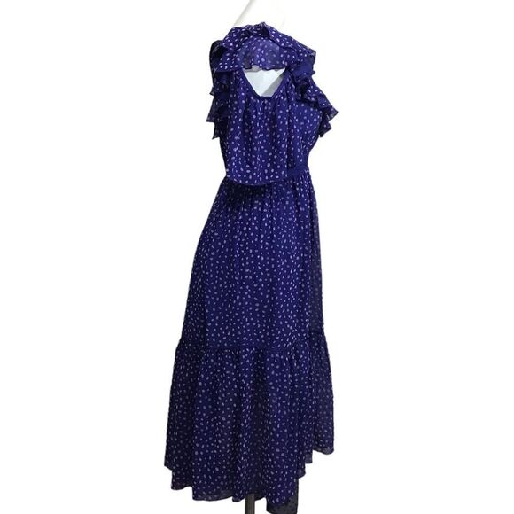 Anthropologie Three Floor Polka Dot Asymmetrical Hem Dress New Size 0 - Picture 4 of 12